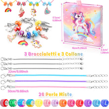 Carica l'immagine nel visualizzatore di Gallery, Tomylv Kit Braccialetti Fai Da Te Bambina, Regalo Bambina, Arcobaleno, Kit Gioielli Creativi, Regali Di Compleanno, Giocattoli per Bambini 5-12 Anni