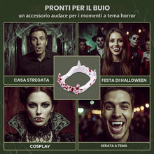 Carica l'immagine nel visualizzatore di Gallery, Denti da Vampiro con Effetto Sangue, Denti Vampiro Realistici per Costume Halloween, Denti Dracula Cosplay