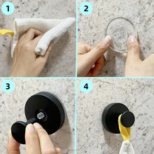 Carica l'immagine nel visualizzatore di Gallery, 4 ganci a ventosa, ganci ventosa, rimovibili senza fori, ganci per asciugamani, in acciaio inox, per cucina, bagno, fine