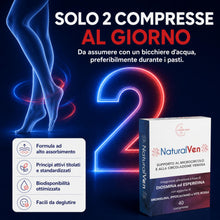 Carica l'immagine nel visualizzatore di Gallery, NaturalVen - Diosmina Esperidina Alto Dosaggio 500 mg con Bromelina 2500 GDU/g, Ippocastano, Vite Rossa - integratore Ve