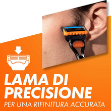 Carica l'immagine nel visualizzatore di Gallery, Gillette Lamette Fusion 5, 16 Cartucce per Rasoio Barba Uomo, Multicolore