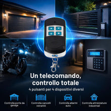 Carica l'immagine nel visualizzatore di Gallery, Telecomando Cancello Universali, 4 Pezzi Telecomando 433 MHZ Universale