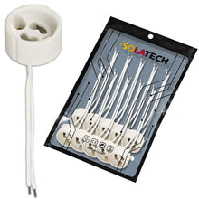 Carica l'immagine nel visualizzatore di Gallery, ISOLATECH 10x Portalampada in ceramica GU10 Max.250V/2A