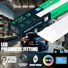 Carica l'immagine nel visualizzatore di Gallery, V-TAC Plafoniera LED Lineare da Soffitto 120 cm - [ CCT 3 in 1 - REGOLATORE LUCE CALDA, NEUTRA, FREDDA] - 40W - Lampada 