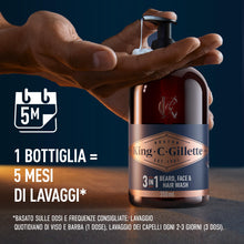 Carica l'immagine nel visualizzatore di Gallery, King C. Gillette Detergente Viso Uomo 3 in 1, Sapone Barba e Capelli
