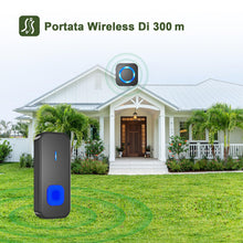 Carica l'immagine nel visualizzatore di Gallery, SURFOU Campanello Senza Fili da Esterno, 400m Wireless, 55 Suonerie, LED