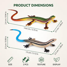 Carica l'immagine nel visualizzatore di Gallery, 2 Pezzi Colorato Lucertola Modello, statuette realistiche di rettili, Mini Giocattoli di Lucertole Finte, decorazione na