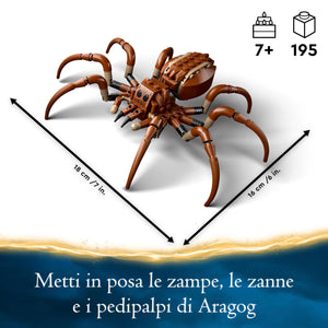 LEGO Harry Potter Aragog nella Foresta Proibita, Grande Ragno Giocattolo da Costruire con Parti Snodabili, Giochi di Magia per Bambini e Bambine da 7 Anni in su con 2 Minifigure e Accessori 76434