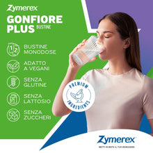 Carica l'immagine nel visualizzatore di Gallery, Zymerex GONFIORE PLUS | 14+14 bustine | Gonfiore addominale | Probiotici e prebiotici | Equilibrio flora intestinale | M