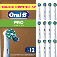 Carica l'immagine nel visualizzatore di Gallery, Oral-B Testine di Ricambio Pro, Cross Action, Bianche, 12 Ricambi