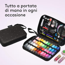 Carica l'immagine nel visualizzatore di Gallery, VIOLA, Zig Zag Kit Cucito Premium, 178 Accessori per Cucire, Set Cucito da Viaggio Completo, Astuccio per Orlo e Rammendo Principianti, 24 Rocchetti Filo, Bottoni, Spille, Aghi, Apriasole