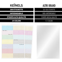Carica l&#39;immagine nel visualizzatore di Gallery, 280 Etichette Adesive per Matite Scuola con Nome Personalizzabile - Etichette Adesive Personalizzate Colorate per Matite Penne Pennarelli Oggetti - Nomi Adesivi Personalizzati Bambini Impermeabili
