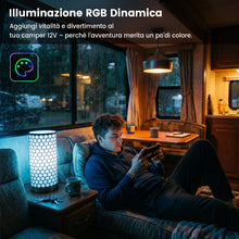 Carica l'immagine nel visualizzatore di Gallery, Lampadine LED 12V E27 6W Bianco Freddo 6000K+RGB, 2 pezzi