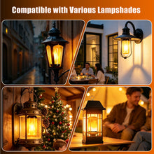 Carica l'immagine nel visualizzatore di Gallery, Confezione da 2 lampadine E27 con effetto luce tremolante, 3 W, 4 modalità di illuminazione, effetto fiamma, luce tremol