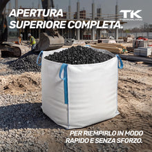 Carica l'immagine nel visualizzatore di Gallery, Sacco per il trasporto, per costruzioni in legno, rifiuti da giardino, sabbia ecc, 90 x 90 x 90 cm, portata 1000 kg (2)