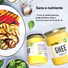 Carica l'immagine nel visualizzatore di Gallery, NUTRIBE Ghee Biologico 500g | Burro Chiarificato Ayurvedico | Latte di Pascolo | Ideale per Friggere, Keto e Paleo
