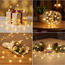 Carica l'immagine nel visualizzatore di Gallery, Liyade Catena Luminosa Stelle 1 m 20 LED, Timer 6H/18H, Batterie