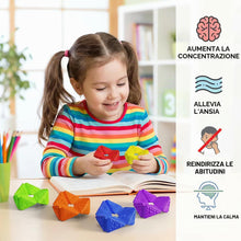 Carica l'immagine nel visualizzatore di Gallery, Cubo Sensoriale Fidget in Silicone Texturizzato, Giocattolo calmante antistress silenzioso per autismo ADHD ansia, perfe