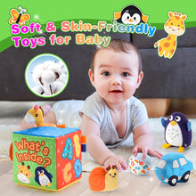 Carica l&#39;immagine nel visualizzatore di Gallery, HappyGoLucky Giochi Neonato 0-12 Mesi, Giochi Sensoriali per Neonati Regali Natale Bambini Giochi Montessori 6 Mesi Giochi per Neonati 0-3 Mesi Animali Giocattolo per Bambini Regalo Bambino