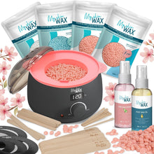 Carica l'immagine nel visualizzatore di Gallery, My Skin WAX - Scaldacera professionale con ciotola in silicone, riscaldatore digitale per cera calda: kit ceretta senza 