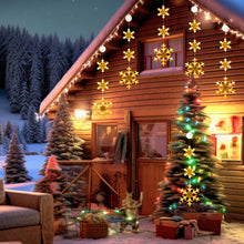 Carica l'immagine nel visualizzatore di Gallery, Ulikey Luci di Natale con Fiocchi di Neve, 3 Pezzi Tenda Luci Natalizie a Batteria, Bianco Caldo, 2 Modalità, Timer, Luci Natale Decorativa per Albero di Natale Finestra Porta (Fiocchi di Neve)