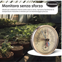 Carica l'immagine nel visualizzatore di Gallery, Brannan Termometro e igrometro Max Min - Termometro e misuratore di umidità ideali per la serra per monitorare le temper