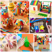 Carica l'immagine nel visualizzatore di Gallery, Lavoretti Creativi per Bambini,2500+PCS DIY Art Craft Set,Giochi Creativi