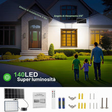 Carica l'immagine nel visualizzatore di Gallery, Lampada Solare LED da Esterno 520 LED, Angolo Luce 210°, 5000mAh, Timer