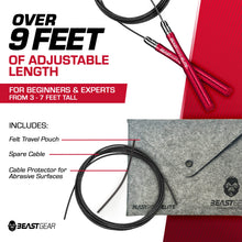 Carica l'immagine nel visualizzatore di Gallery, Beast Gear Corda per Saltare Professionale - Jump Rope Regolabile per Allenamento in Palestra con Manici in Alluminio - Per Boxe, Crossfit e Fitness