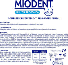 Carica l'immagine nel visualizzatore di Gallery, CARE for you MIODENT Compresse Effervescenti per Protesi Dentali – Igiene in 3 minuti, Rimozione dei Residui alimentari – 1 Confezione da 56 compresse