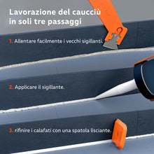 Carica l'immagine nel visualizzatore di Gallery, Presch Spatole per silicone incl. Raschietto silicone - 6 pezzi con scatola - Giunti perfetti grazie a bordi estremament