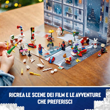 Carica l&#39;immagine nel visualizzatore di Gallery, LEGO Marvel Calendario dell’Avvento 2024 Spider-Man, Giocattolo con Minifigure dei Supereroi e Modellini da Costruire, Gioco di Ruolo per Bambini e Bambine da 7 Anni in su, Idea Regalo di Natale 76293