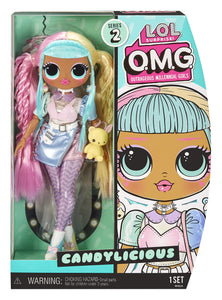 L.O.L. Surprise! OMG House of Surprises Bambola alla Moda Serie 2, CANDYLICIOUS, Include accessori e supporto per la bambola, Da collezione, Età: 4+ anni, 586111