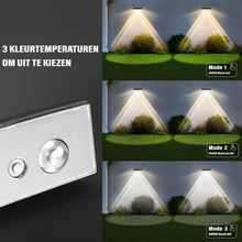 Carica l'immagine nel visualizzatore di Gallery, Applique da Esterno Solare Impermeabilità IP67, 4 Pezzi Luce Solare LED Esterno Bianco con 3 Modalità Lampade Solari da 
