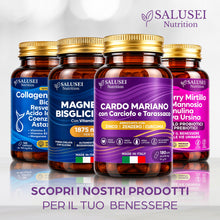 Carica l'immagine nel visualizzatore di Gallery, Cardo mariano tarassaco e carciofo (Dente di Leone), 180 CAPSULE, VEGANO, Integratore con 80% Silimarina, Curcuma, Zenze