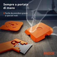 Carica l'immagine nel visualizzatore di Gallery, Presch Spatole per silicone incl. Raschietto silicone - 6 pezzi con scatola - Giunti perfetti grazie a bordi estremament