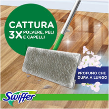 Carica l'immagine nel visualizzatore di Gallery, Swiffer Panni Cattura Polvere, 180 Panni Microfibra Dry, Cattura Polvere e Sporco, Ottimo per Tutti i Tipi di Pavimenti e per i Peli di Animali, Giga Formato
