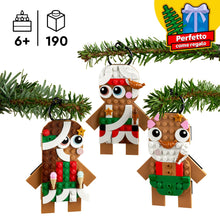 Carica l&#39;immagine nel visualizzatore di Gallery, LEGO Ornamenti di Pan di Zenzero, Set Giochi da Costruire per Bambine e Bambini da 6 Anni in su, Regalo di Natale, Decorazioni per la Casa da Appendere, Accessorio per la Camera da Letto 40642