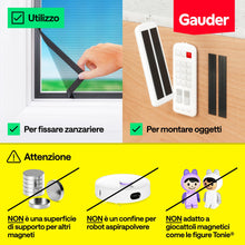 Carica l'immagine nel visualizzatore di Gallery, GAUDER Nastro magnetico A+B autoadesivo per zanzariere (1+1 m)