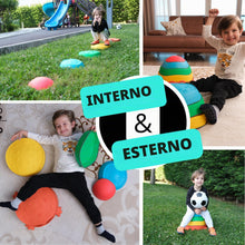 Carica l'immagine nel visualizzatore di Gallery, Pietre di equilibrio bambini 3 anni, percorso motorio antiscivolo, 5 pezzi