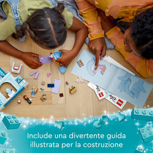 LEGO Disney Princess Castello di Ghiaccio di Elsa di Frozen, Palazzo Giocattolo delle Principesse, Giochi per Bambine e Bambini da 4 Anni con Mini Bamboline e 2 Animali, Regalo di Compleanno 43238