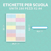 Carica l&#39;immagine nel visualizzatore di Gallery, 280 Etichette Adesive per Matite Scuola con Nome Personalizzabile - Etichette Adesive Personalizzate Colorate per Matite Penne Pennarelli Oggetti - Nomi Adesivi Personalizzati Bambini Impermeabili