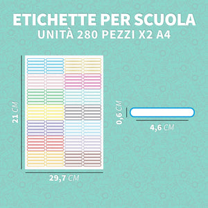 280 Etichette Adesive per Matite Scuola con Nome Personalizzabile - Etichette Adesive Personalizzate Colorate per Matite Penne Pennarelli Oggetti - Nomi Adesivi Personalizzati Bambini Impermeabili