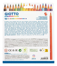 Carica l'immagine nel visualizzatore di Gallery, GIOTTO Stilnovo Maxi, Matite Colorate Spesse, Triangolari, Mina 4.3 mm, Colori Assortiti, 18 Pezzi
