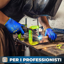 Carica l'immagine nel visualizzatore di Gallery, S&amp;R Guanti da Lavoro 12 PAIA Giardinaggio Bricolage Pittura Supermercato rivestiti in PU. Guanti protezione Uomo Donna L