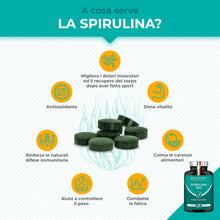 Carica l'immagine nel visualizzatore di Gallery, SPIRULINA BIO PURA 1500 mg | 540 Compresse | 6 Mesi di Scorta | Nutrimea