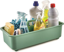 Carica l'immagine nel visualizzatore di Gallery, Snips Sottolavello Verde, Organizer Cucina, Porta Detersivi Salvaspazio, Cestello con Ruote e Maniglia, 45,3 x 20,8 x 17,5 cm, Made in Italy