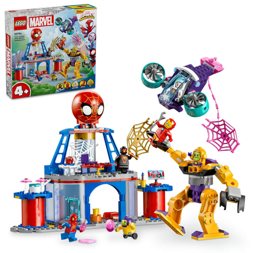 LEGO Marvel Quartier Generale di Team Spidey, Giochi per Bambini e Bambine da 4 Anni con Mech, Veicolo e Supereroi, Idea Regalo per i Fan della serie Disney+ Spidey e i Suoi Fantastici Amici 10794