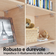 Carica l'immagine nel visualizzatore di Gallery, DEKAZIA® Set 16 Supporti per Mensole Autoadesivi, Reggimensola da Muro