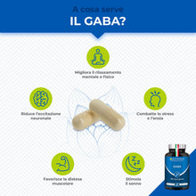 Carica l'immagine nel visualizzatore di Gallery, Gaba Integratore 750 mg Puro | Senza Eccipienti | 60 Capsule | Nutrimea